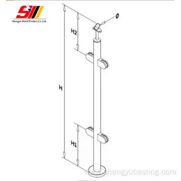 StainlessSteel Adjustable Pool Wall Face Side Mount Glass